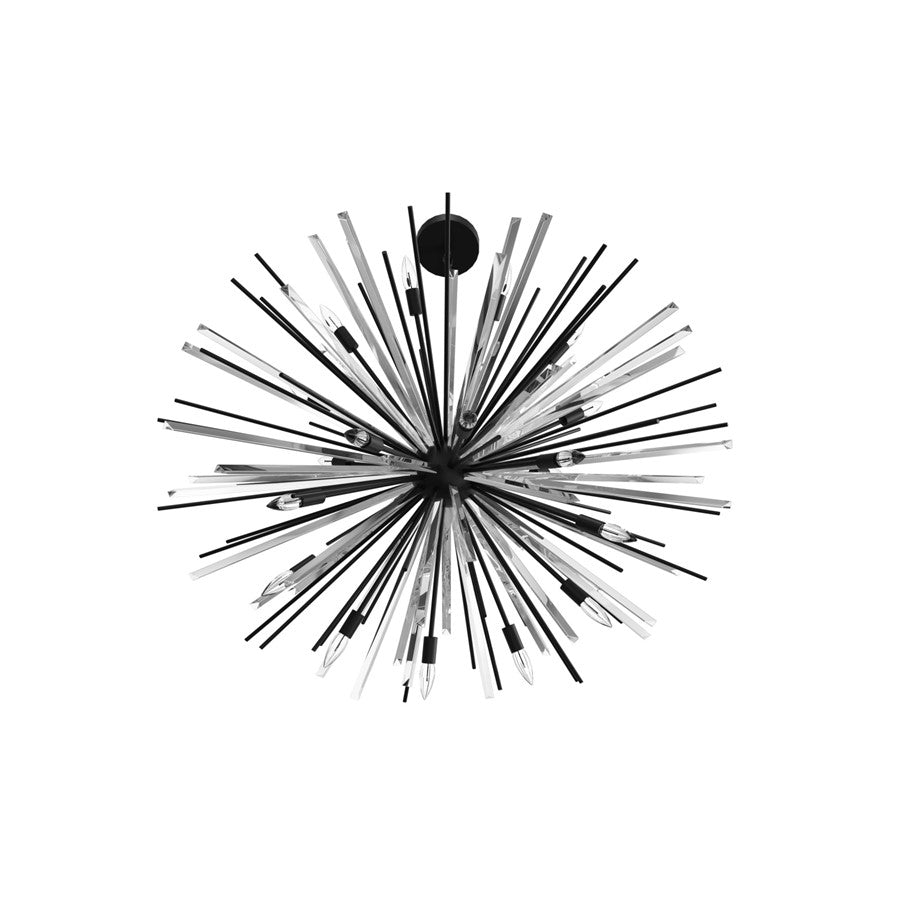 Avenue Lighting Palisades Ave. 18 Light 38" Chandelier, Black