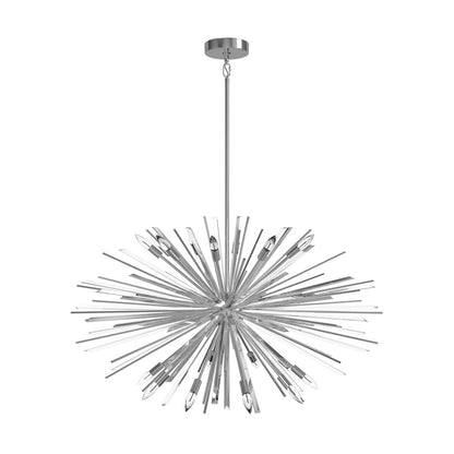 Avenue Lighting Palisades Ave. 18Lt 38" Chandelier, Chrome/Clear