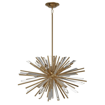 Avenue Lighting Palisades Ave. 6Lt 15" Chandelier, Brass/Champagne