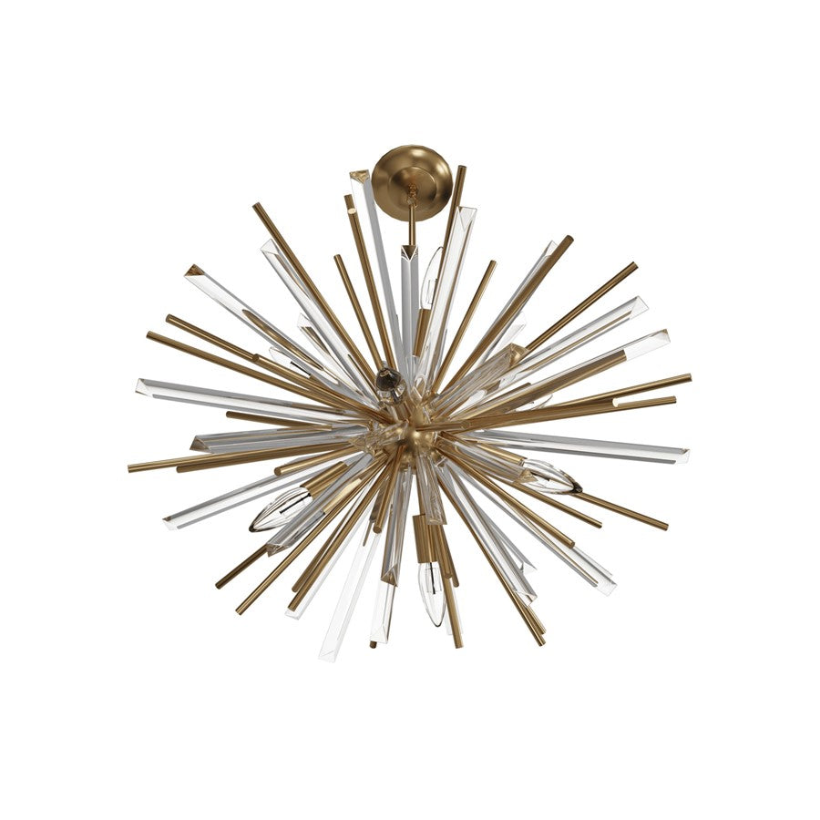 Avenue Lighting Palisades Ave. 6Lt 15" Chandelier, Brass/Champagne