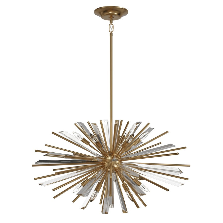 Avenue Lighting Palisades Ave. 8Lt 18" Chandelier, Brass/Champagne