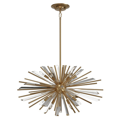 Avenue Lighting Palisades Ave. 8Lt 18" Chandelier, Brass/Champagne