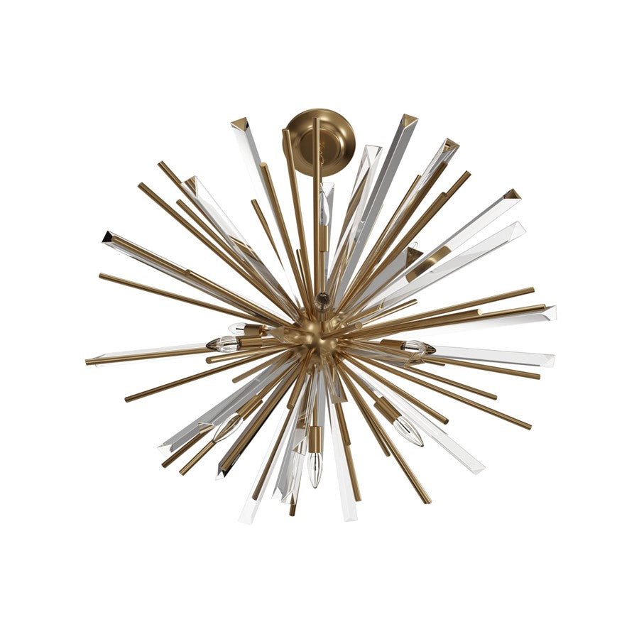 Avenue Lighting Palisades Ave. 8Lt 18" Chandelier, Brass/Champagne