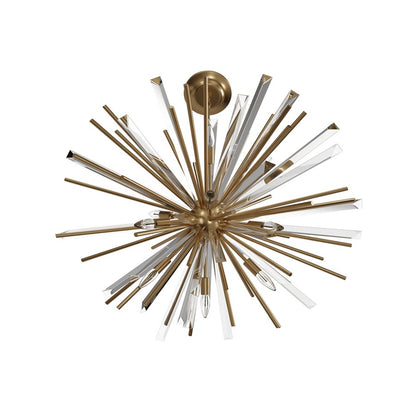 Avenue Lighting Palisades Ave. 8Lt 18" Chandelier, Brass/Champagne