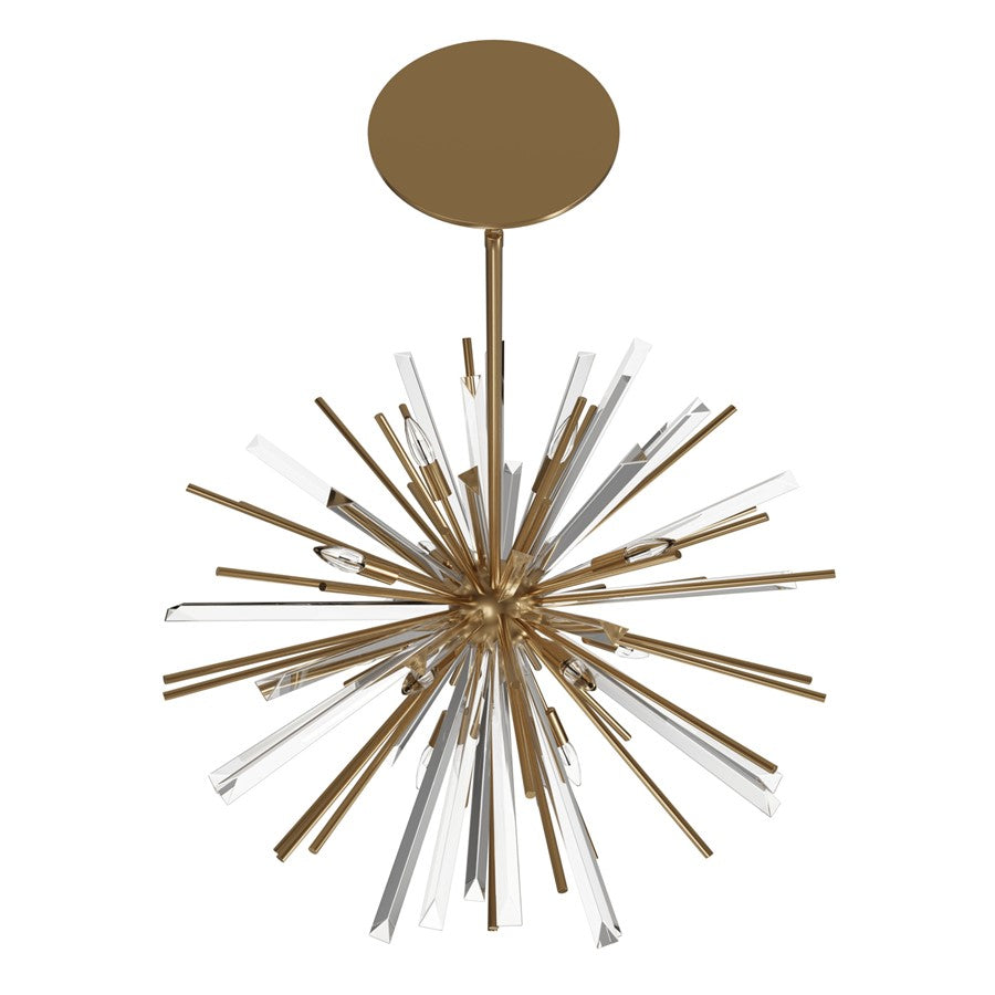 Avenue Lighting Palisades Ave. 8Lt 18" Chandelier, Brass/Champagne