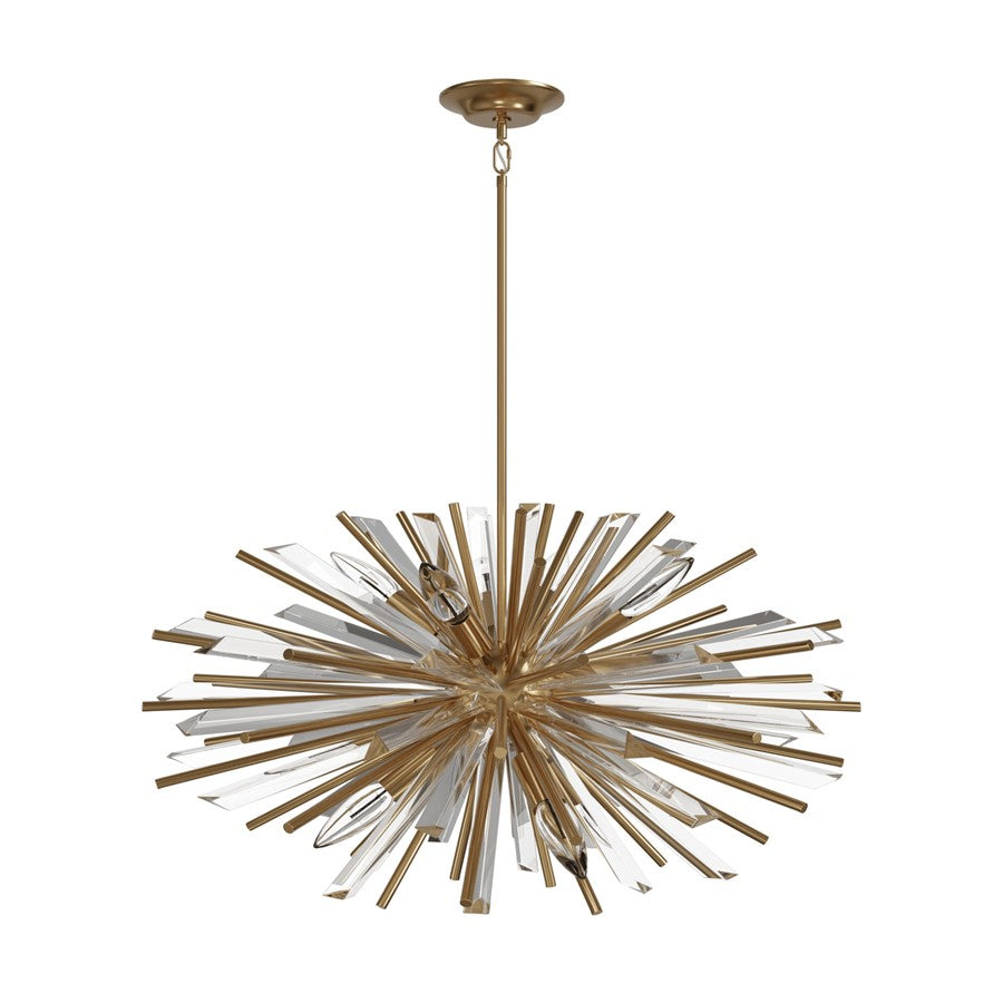 Avenue Lighting Palisades Ave. 10Lt 22" Chandelier, Brass/Champagne