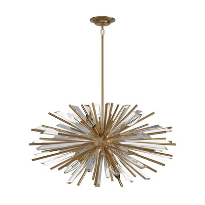 Avenue Lighting Palisades Ave. 10Lt 22" Chandelier, Brass/Champagne