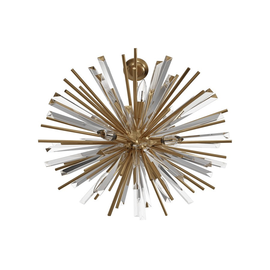 Avenue Lighting Palisades Ave. 10Lt 22" Chandelier, Brass/Champagne