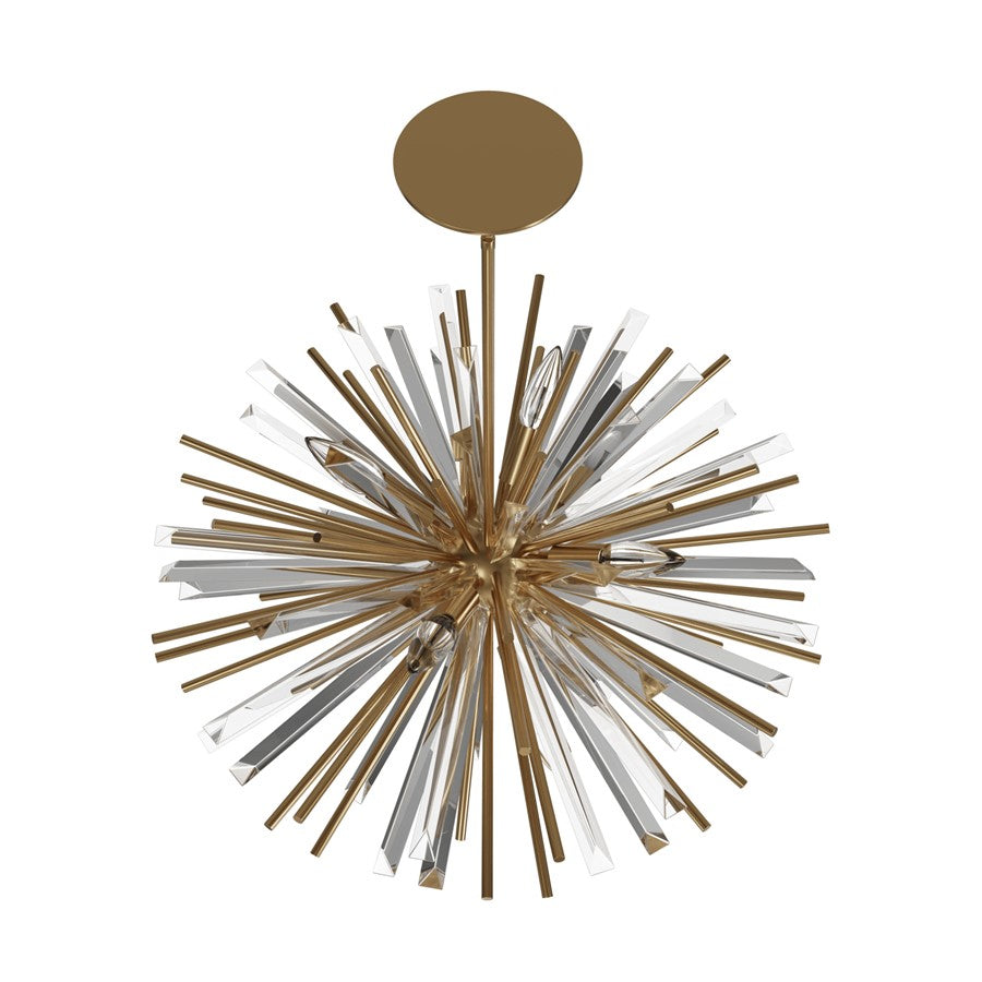 Avenue Lighting Palisades Ave. 10Lt 22" Chandelier, Brass/Champagne