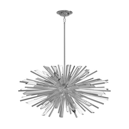 Avenue Lighting Palisades Ave. 10Lt 22" Chandelier, Chrome/Clear