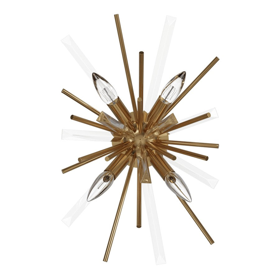Avenue Lighting Palisades Ave. 4Lt 20" Wall Sconce, Brass/Champagne