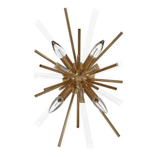 Avenue Lighting Palisades Ave. 4Lt 20" Wall Sconce, Brass/Champagne