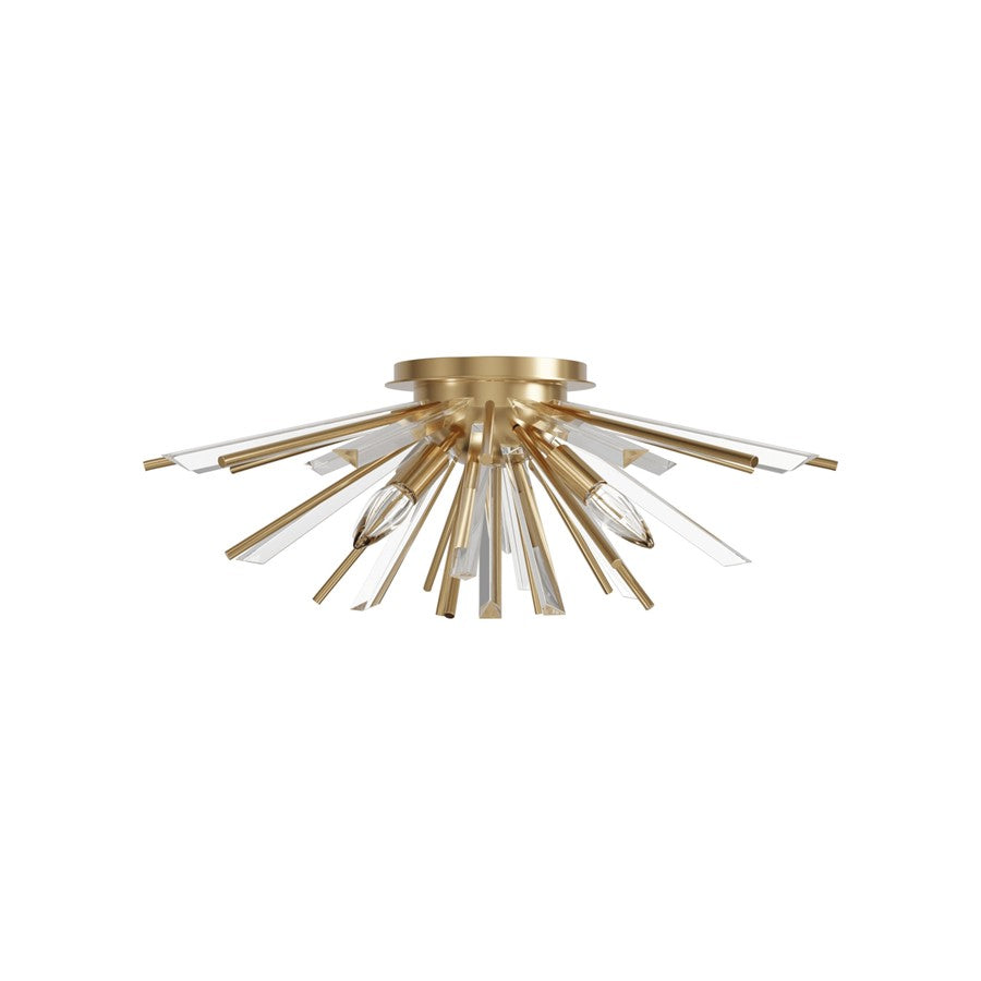 Avenue Lighting Palisades Ave. 4Lt 9" Flush/Sconce, Brass/Champagne