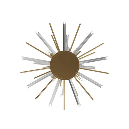 Avenue Lighting Palisades Ave. 4Lt 9" Flush/Sconce, Brass/Champagne