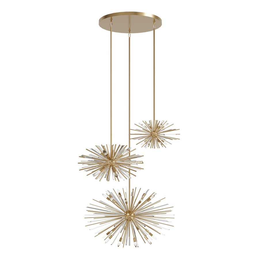 Avenue Lighting Palisades Ave. 36Lt 217" Chandelier, Brass/Champagne
