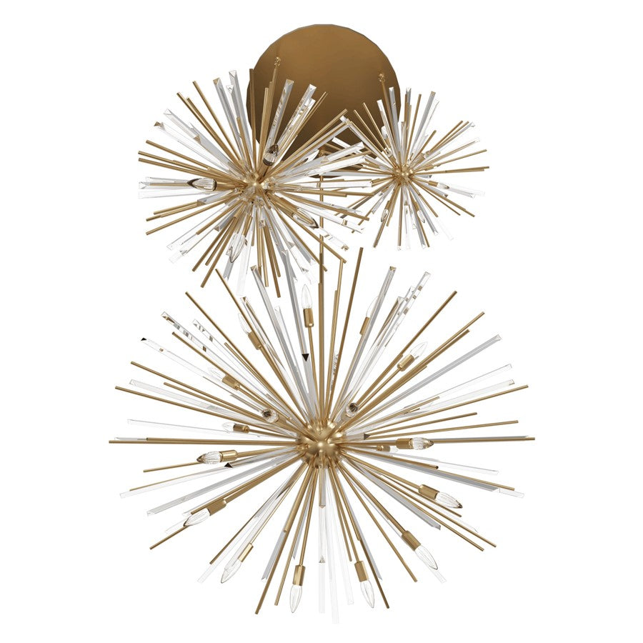 Avenue Lighting Palisades Ave. 36Lt 217" Chandelier, Brass/Champagne