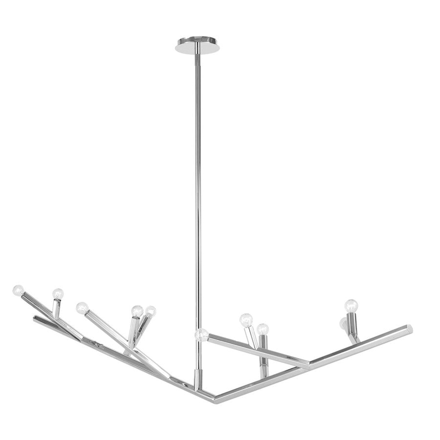 Avenue Lighting The Oaks 12 Light 15" Chandelier, Polished Nickel