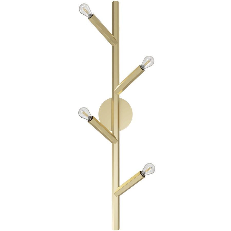 Avenue Lighting The Oaks 4 Light 36" Wall Sconce, Brushed Brass