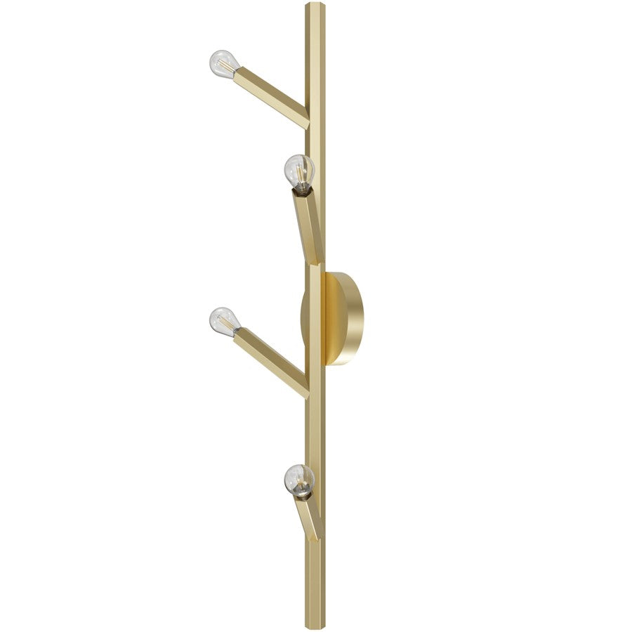 Avenue Lighting The Oaks 4 Light 36" Wall Sconce, Brushed Brass