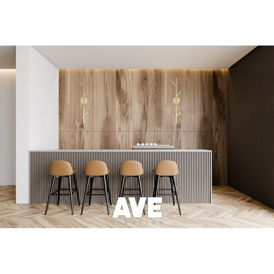 Avenue Lighting The Oaks 4 Light 36" Wall Sconce, Brushed Brass