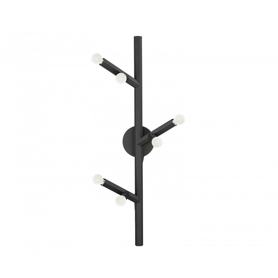 Avenue Lighting The Oaks 6 Light 36" Wall Sconce, Black