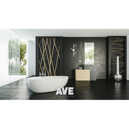 Avenue Lighting The Oaks 6 Light 36" Wall Sconce, Polished Nickel