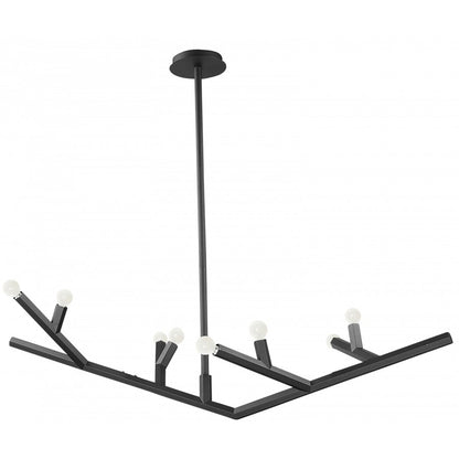 Avenue Lighting The Oaks 8 Light 15" Chandelier, Black