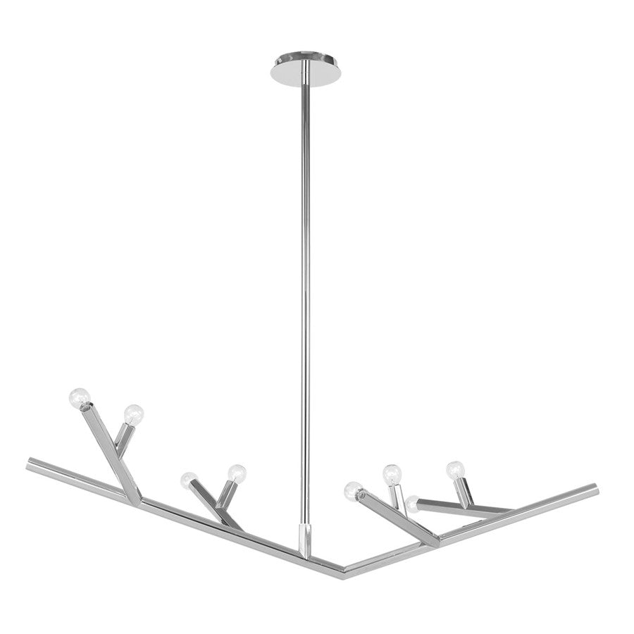Avenue Lighting The Oaks 8 Light 15" Chandelier, Polished Nickel