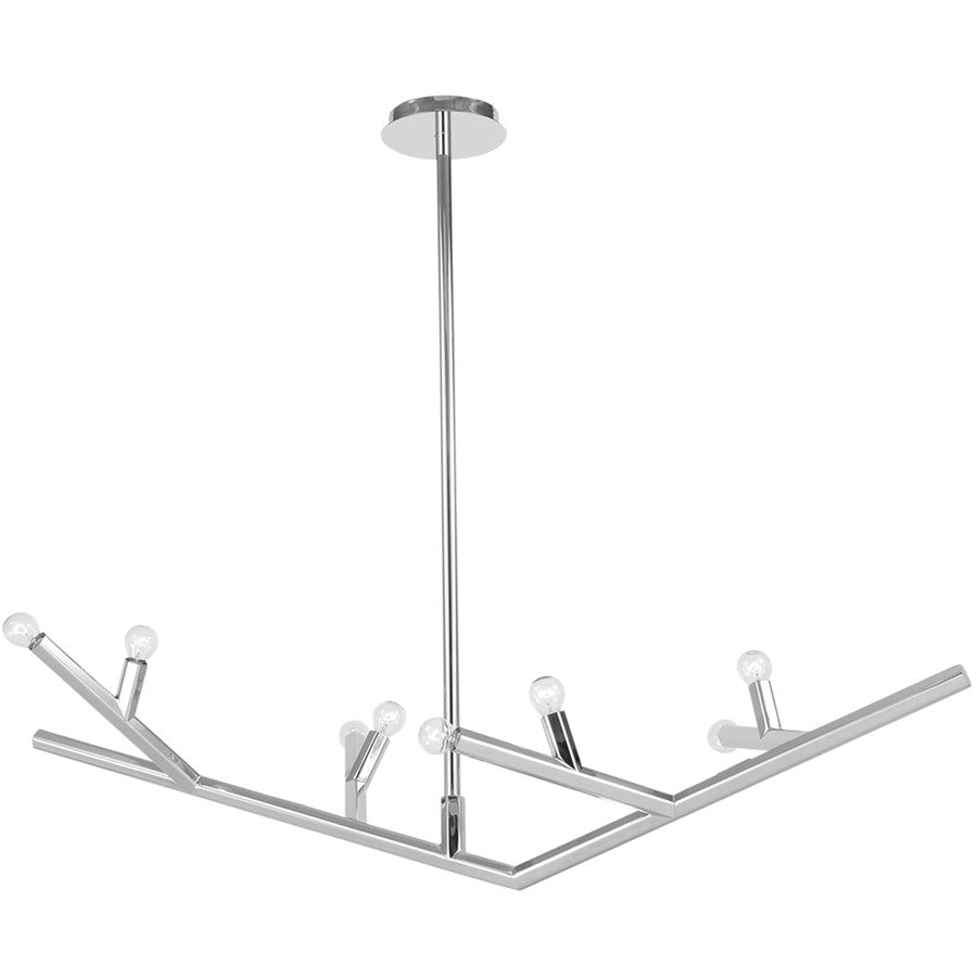 Avenue Lighting The Oaks 8 Light 15" Chandelier, Polished Nickel