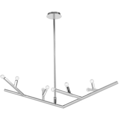 Avenue Lighting The Oaks 8 Light 15" Chandelier, Polished Nickel