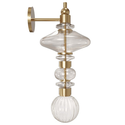 Avenue Lighting Avra LED 20" Wall Sconce, Brass/Top Stacked Glass