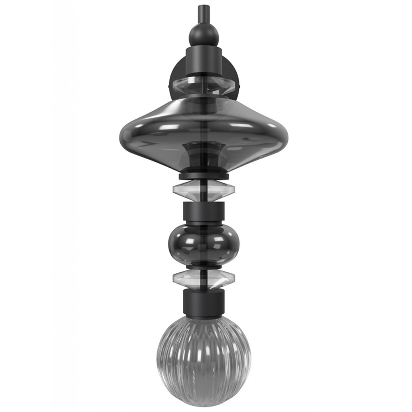 Avenue Lighting Avra 3 Light 21" Wall Sconce, Black/Black
