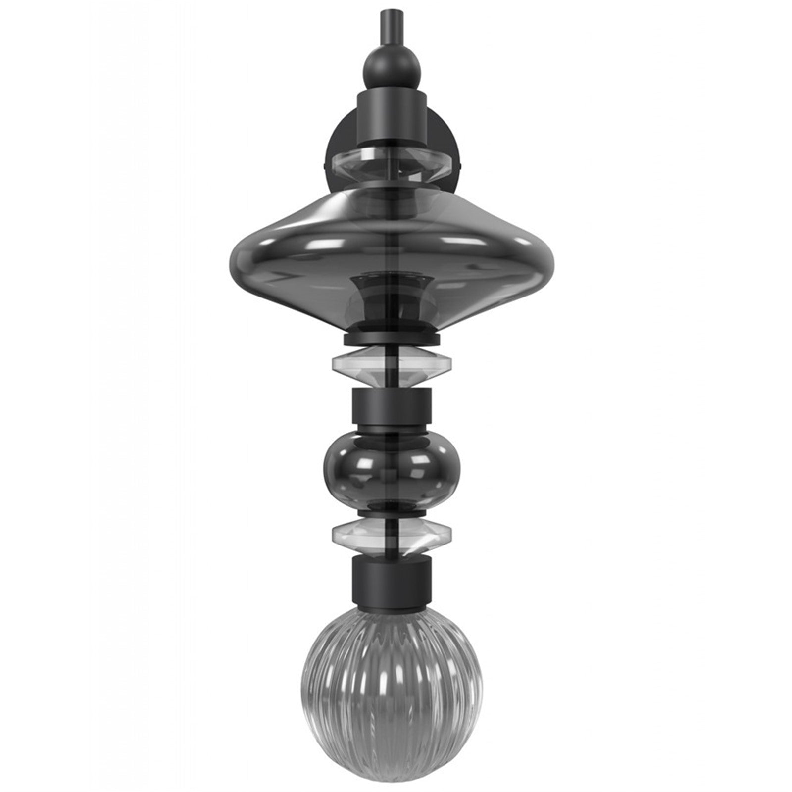 Avenue Lighting Avra 3 Light 21" Wall Sconce, Black/Black