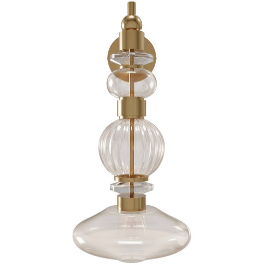 Avenue Lighting Avra LED 20" Wall Sconce, Brass/Bottom Stacked Glass