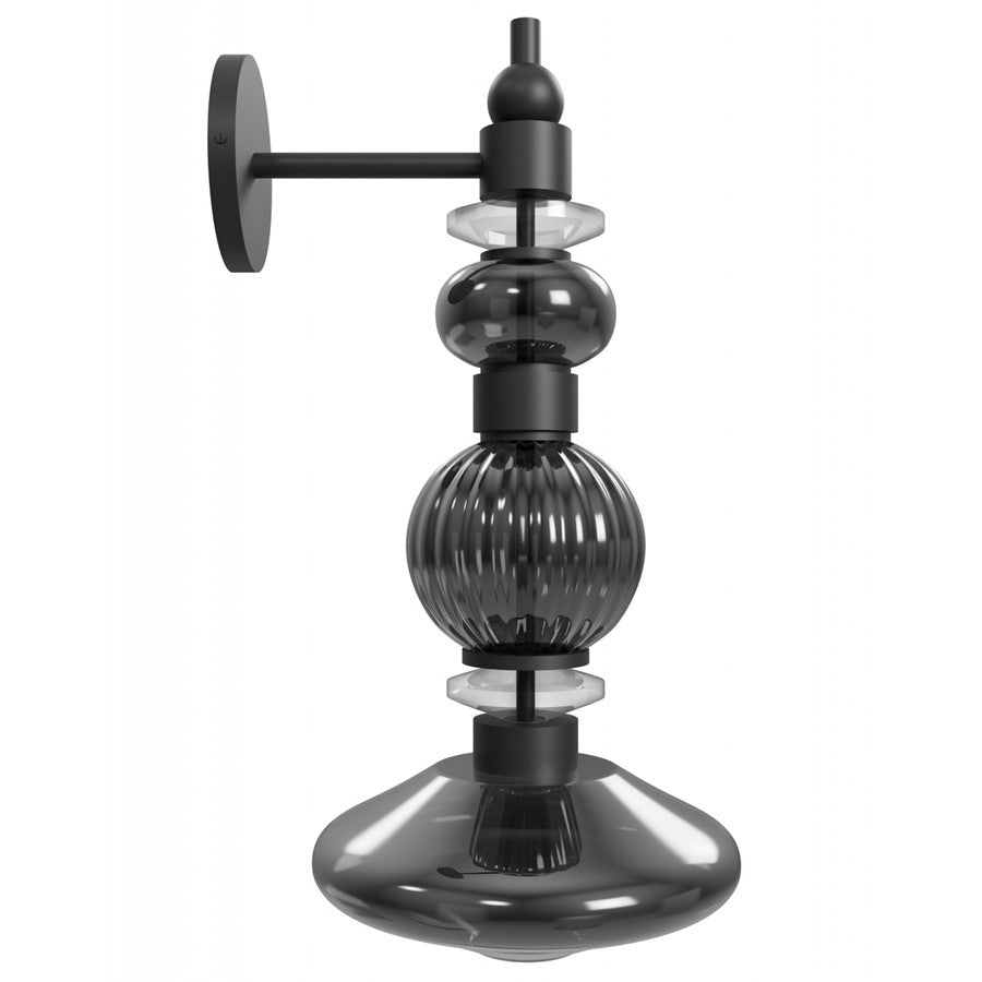 Avenue Lighting Avra 3 Light 20" Wall Sconce, Black/Black