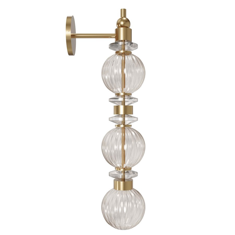 Avenue Lighting Avra Integrated AC LEDLt 27" Wall Sconce, Brass