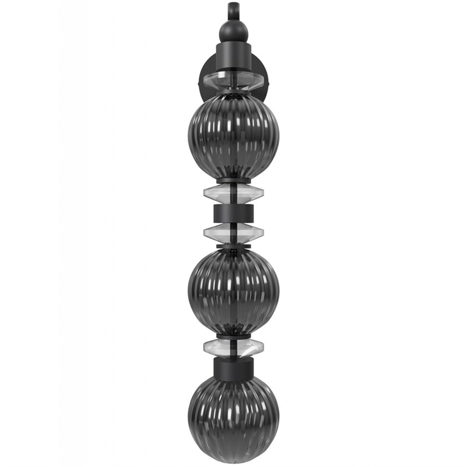 Avenue Lighting Avra 3 Light 27" Wall Sconce, Black/Black
