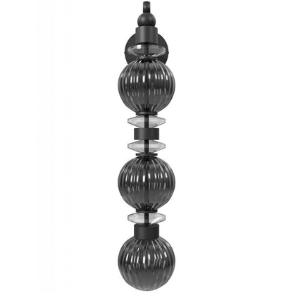 Avenue Lighting Avra 3 Light 27" Wall Sconce, Black/Black