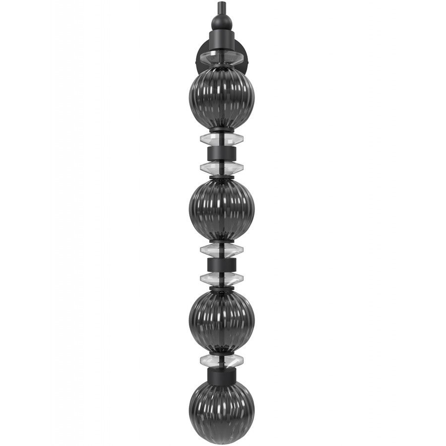 Avenue Lighting Avra 4 Light 35" Wall Sconce, Black/Black
