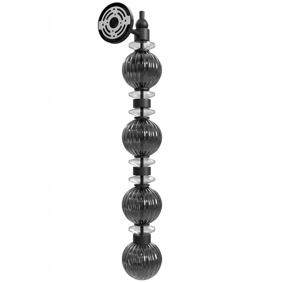 Avenue Lighting Avra 4 Light 35" Wall Sconce, Black/Black
