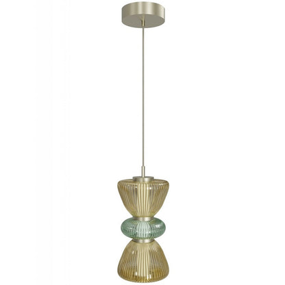 Avenue Lighting Rosewood 2 Light 19" Pendant, Aged Brass/Yellow