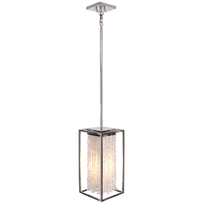 Avenue Lighting Soho 8"W Pendant, Silver/Crystal Beads - AEHF9001-SLV
