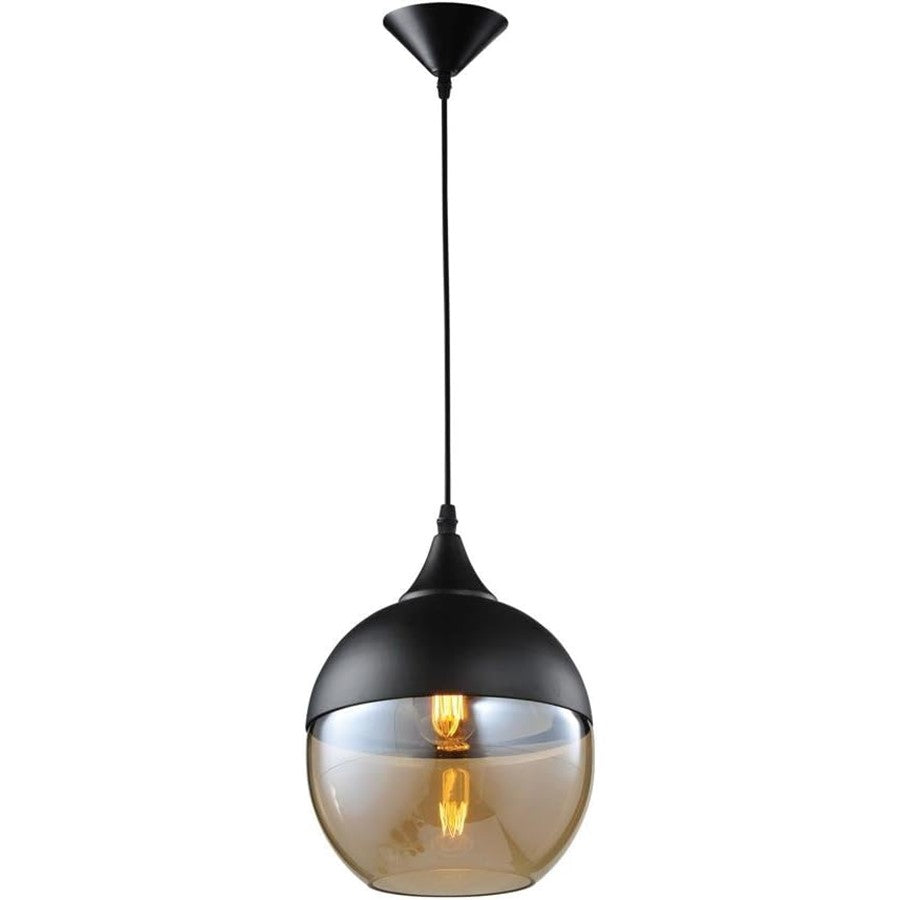 Avenue Lighting Robertson Blvd. 1 Light 8" Pendant, Black
