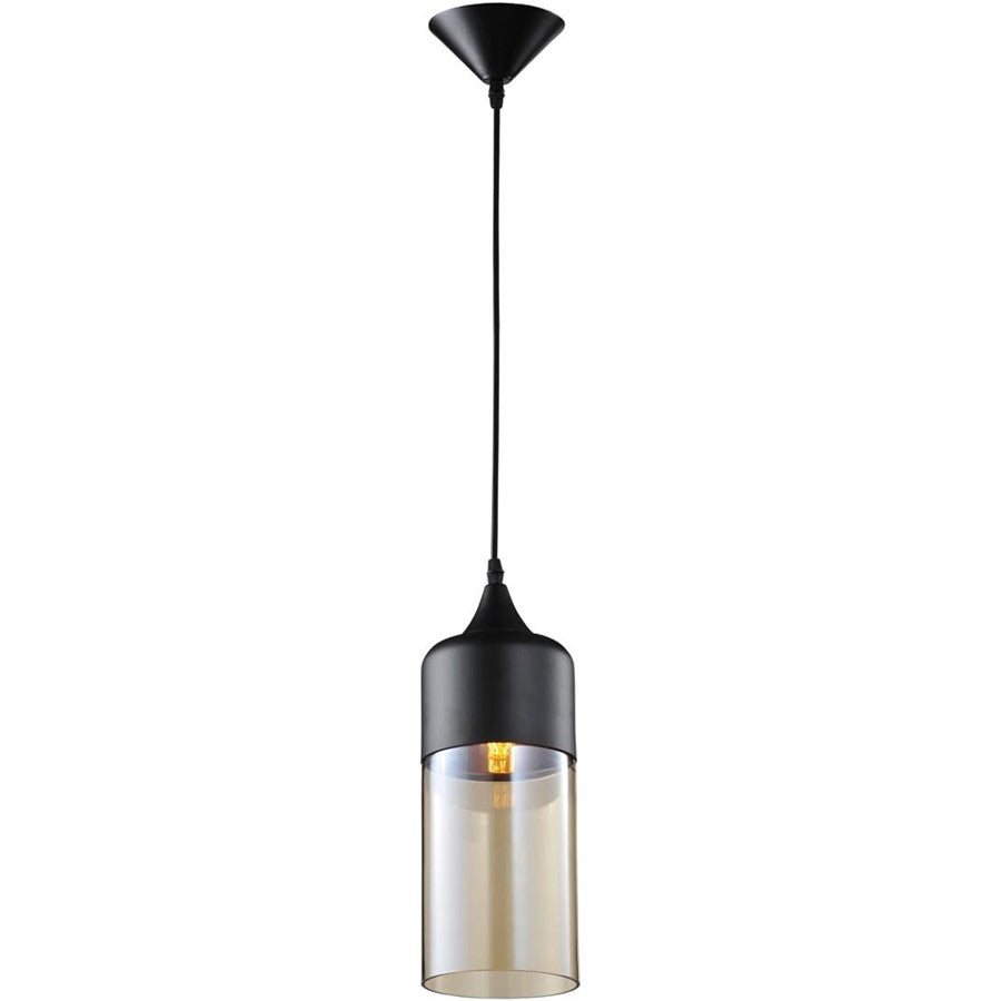 Avenue Lighting Robertson Blvd. 1 Light 14" Pendant, Black