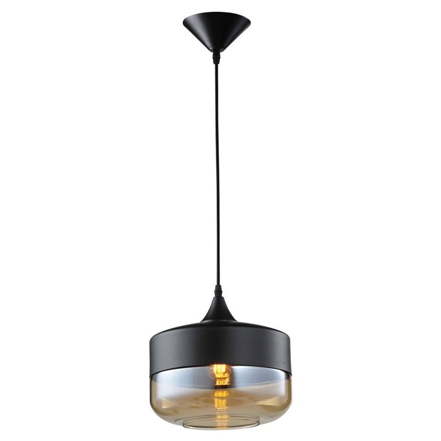 Avenue Lighting Robertson Blvd. 1 Light 10" Pendant, Black