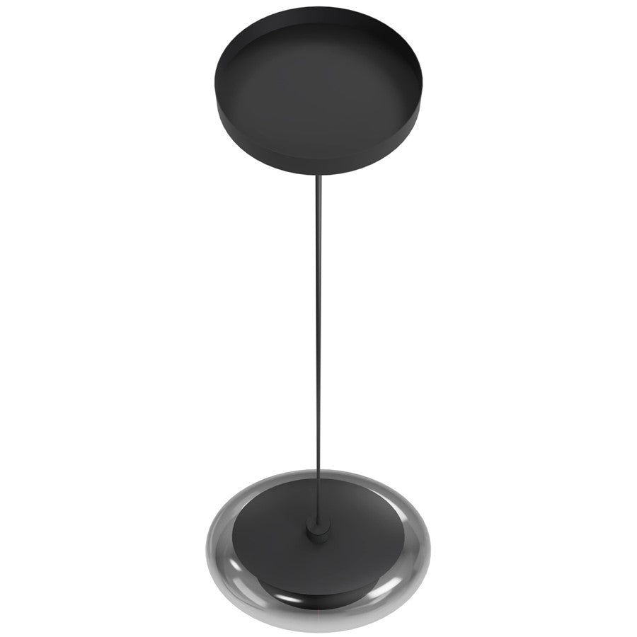 Avenue Lighting Monaco 1 Light 8" Pendant, Black+Smoky