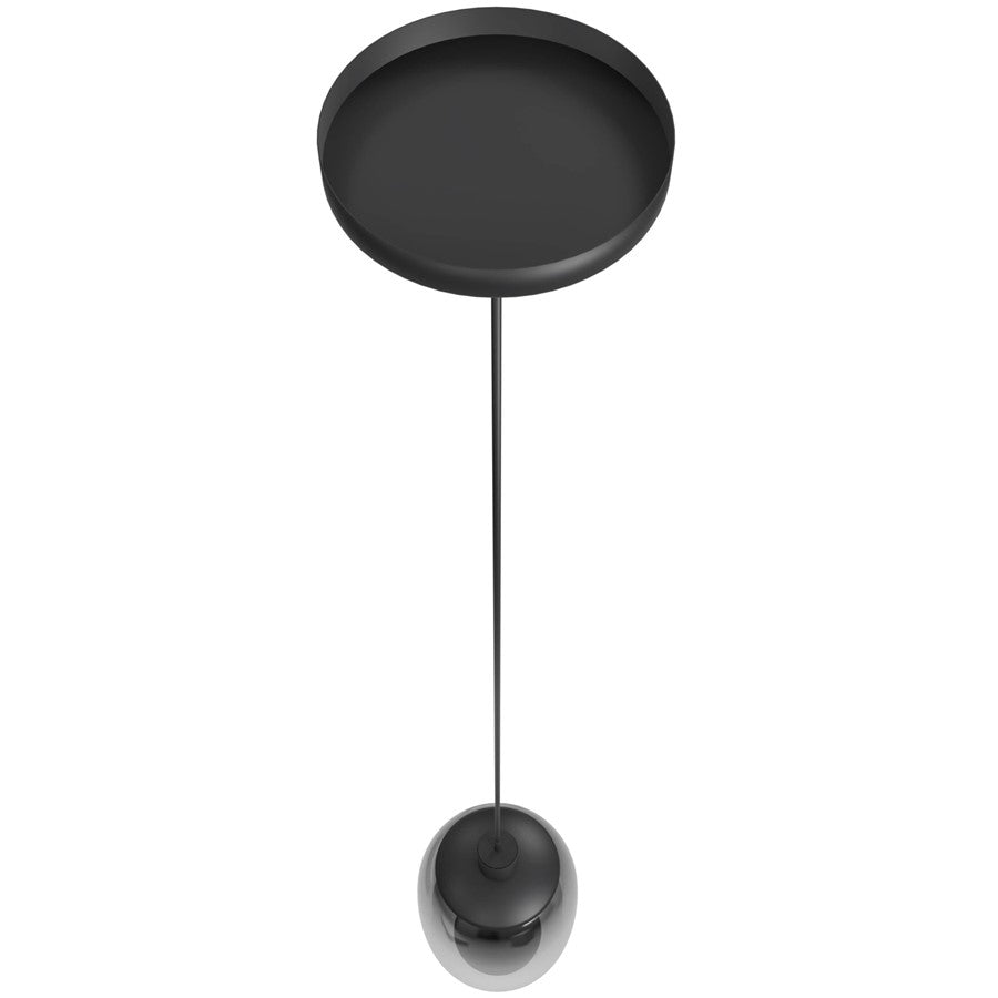 Avenue Lighting Monaco 1 Light 15" Pendant, Black+Smoky