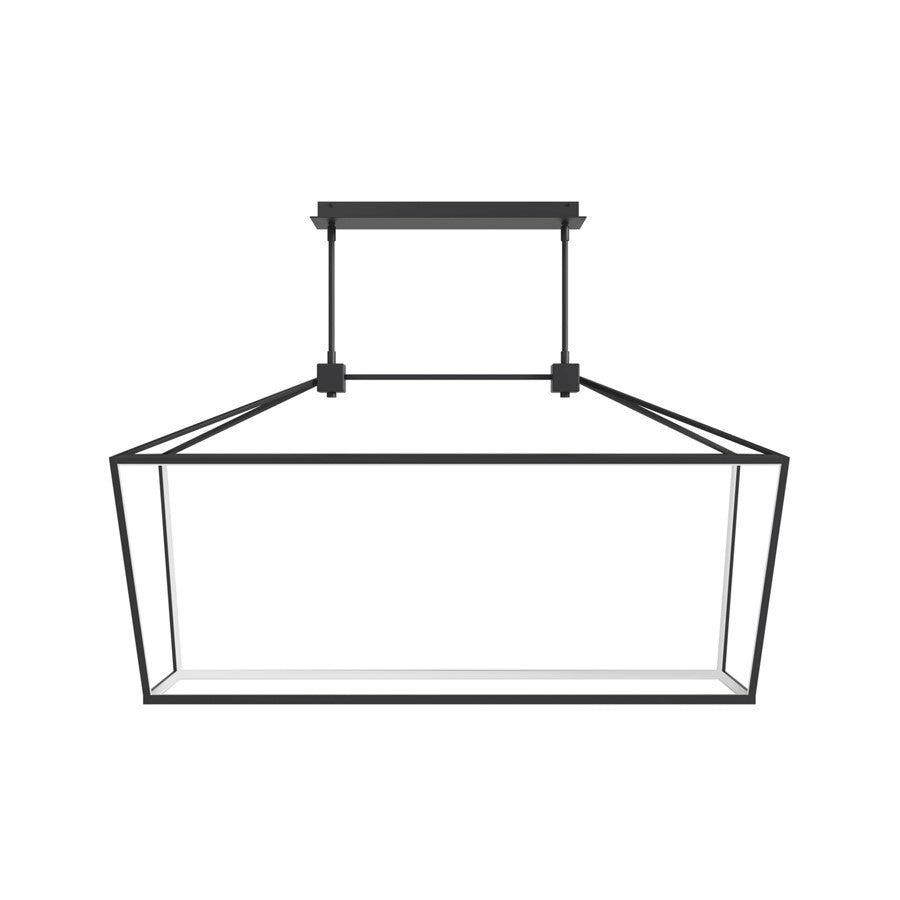 Avenue Lighting Park Ave. LED Light 54" Linear Cage Pendant, Black