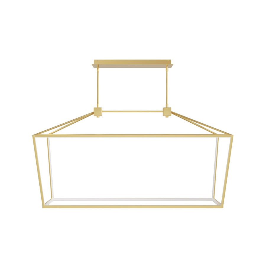 Avenue Lighting Park Ave. LED Light 54" Linear Cage Pendant, Gold