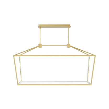 Avenue Lighting Park Ave. LED Light 54" Linear Cage Pendant, Gold
